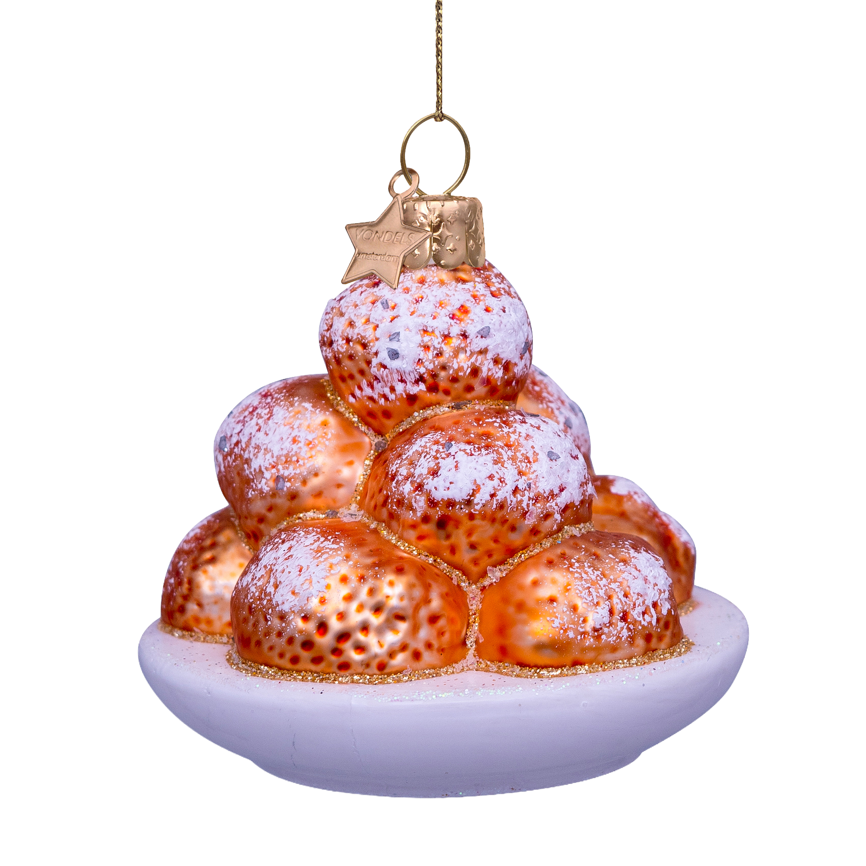 Kerst Ornament Oliebollen - Vondels