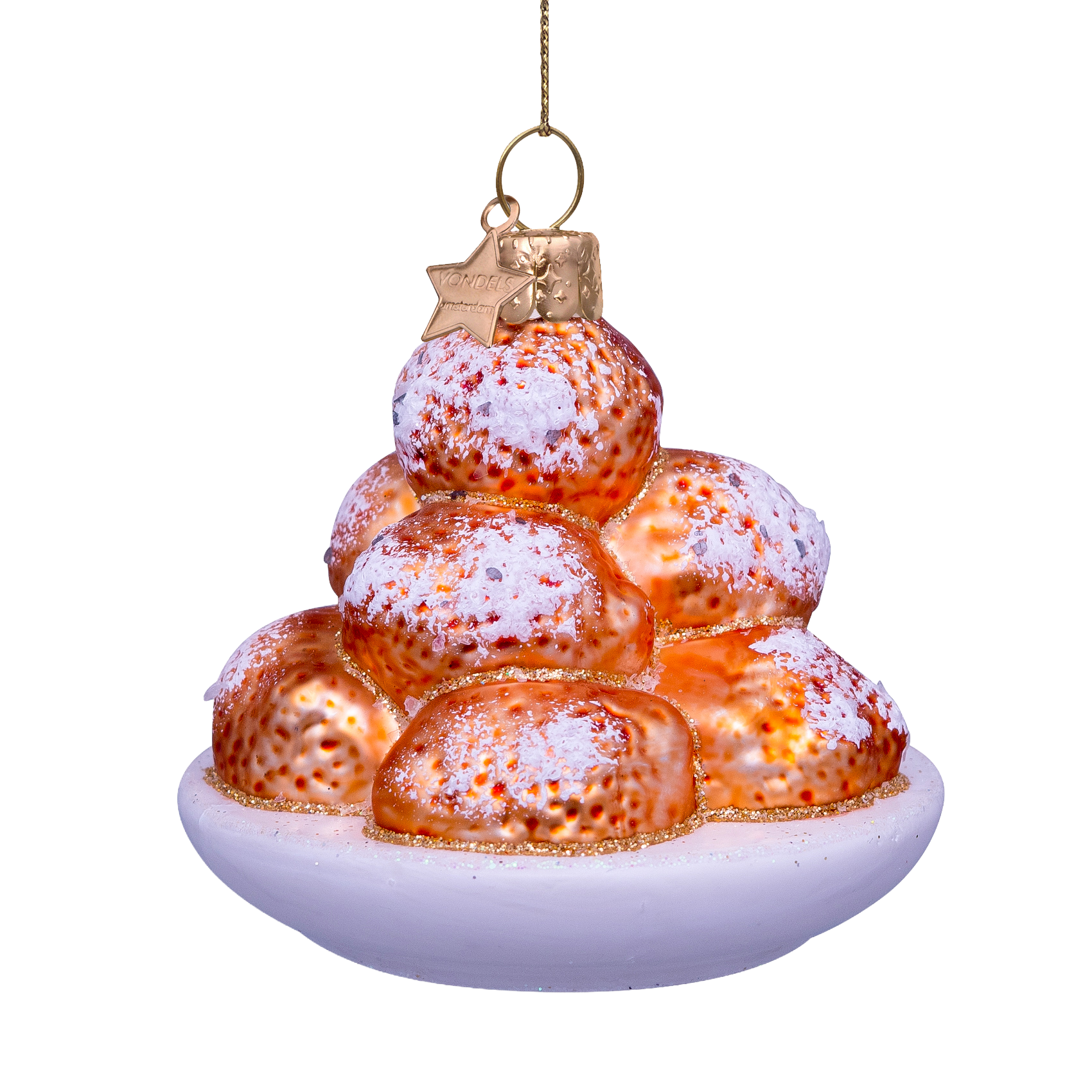 Kerst Ornament Oliebollen - Vondels