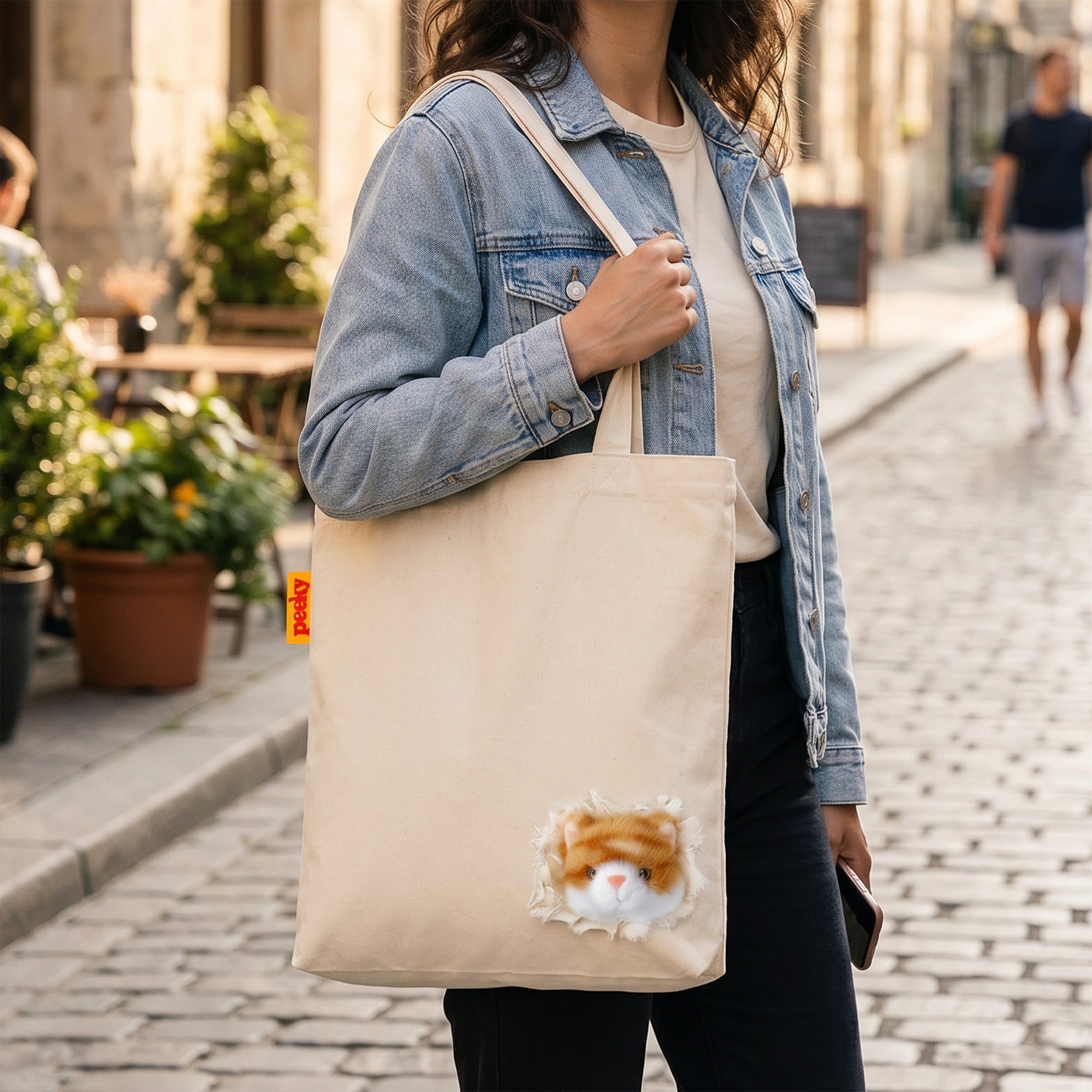 Canvas Tote Bag Peeky Kat - Suck UK