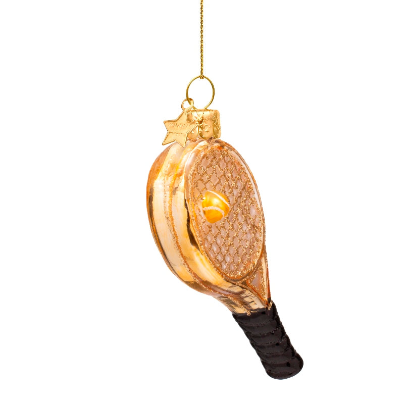 Kerst Ornament Gouden Tennisracket – Vondels