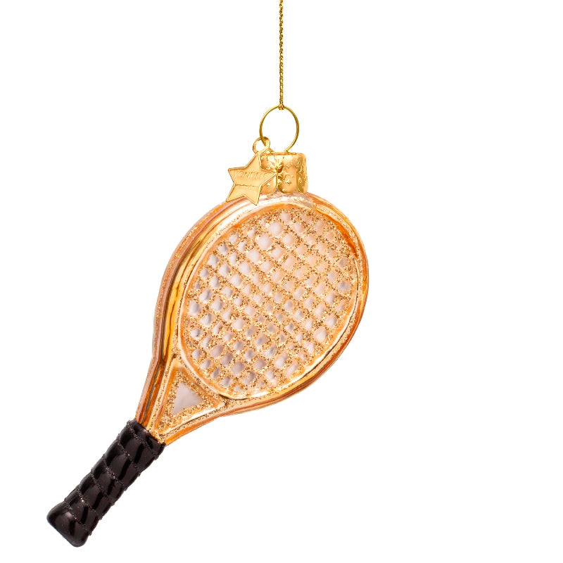 Kerst Ornament Gouden Tennisracket – Vondels