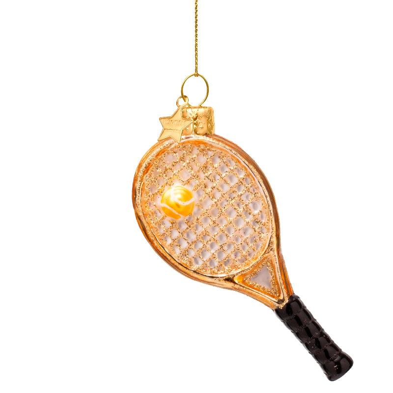Kerst Ornament Gouden Tennisracket – Vondels
