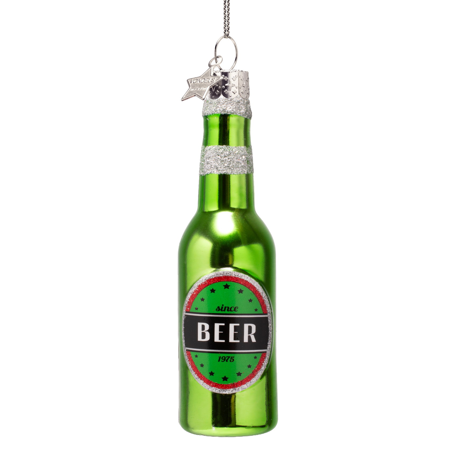 Kerst Ornament Bierfles Groen - Vondels