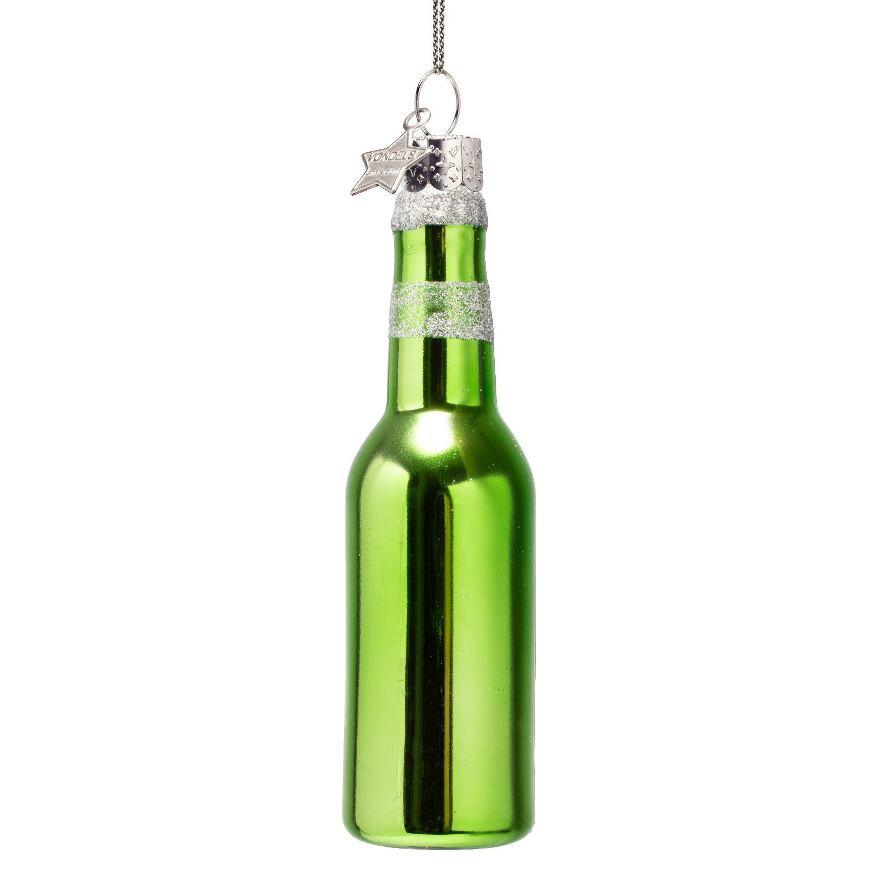 Kerst Ornament Bierfles Groen - Vondels