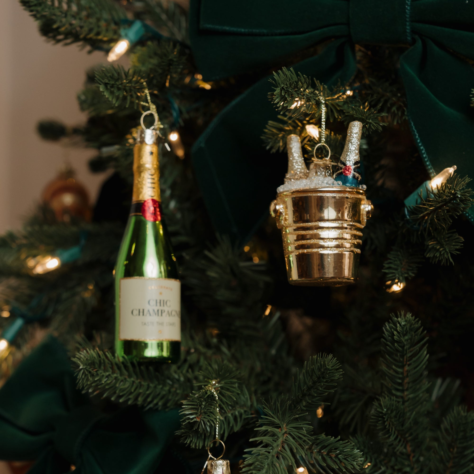 Christmas Ornament Champagne Bottle – Vondels
