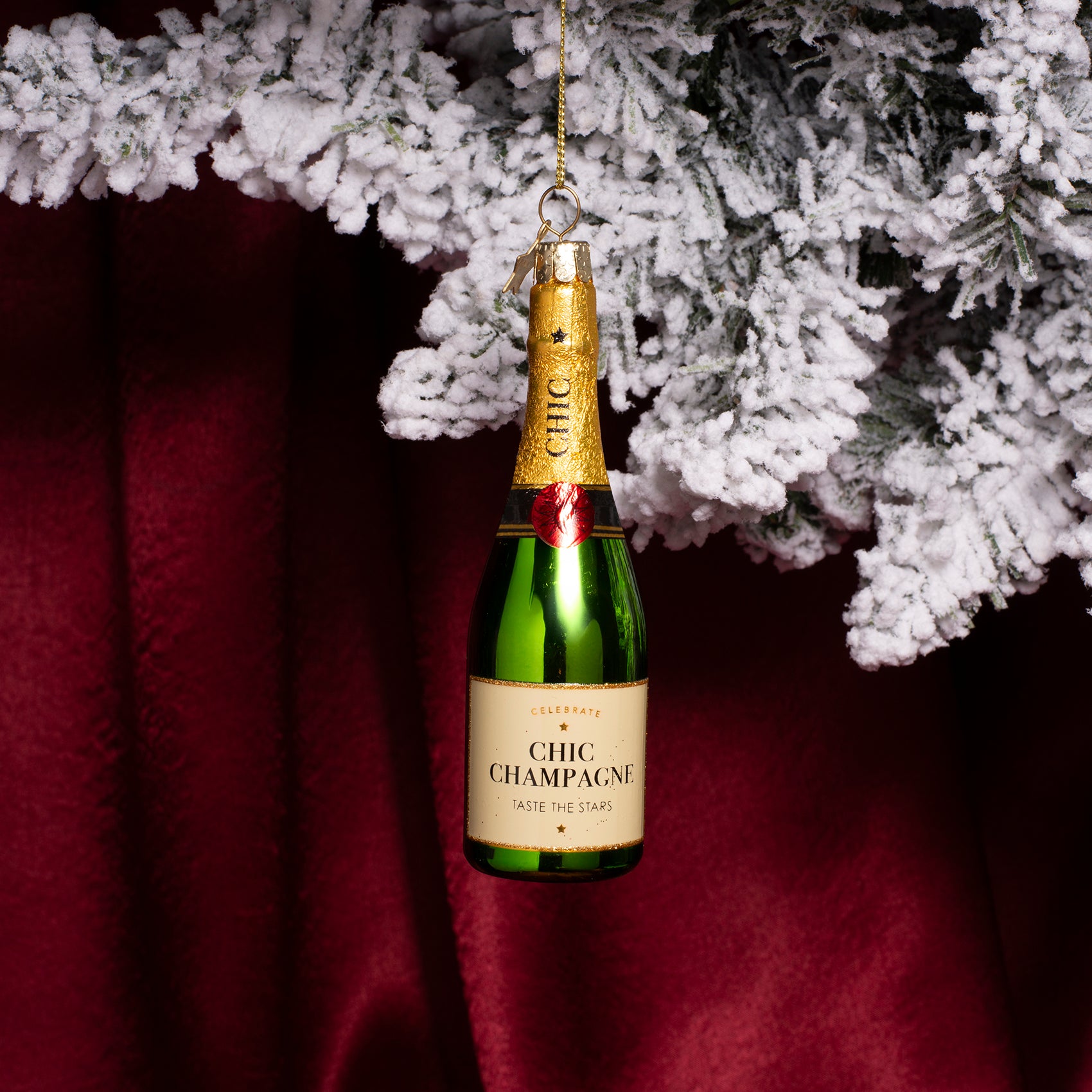 Christmas Ornament Champagne Bottle – Vondels