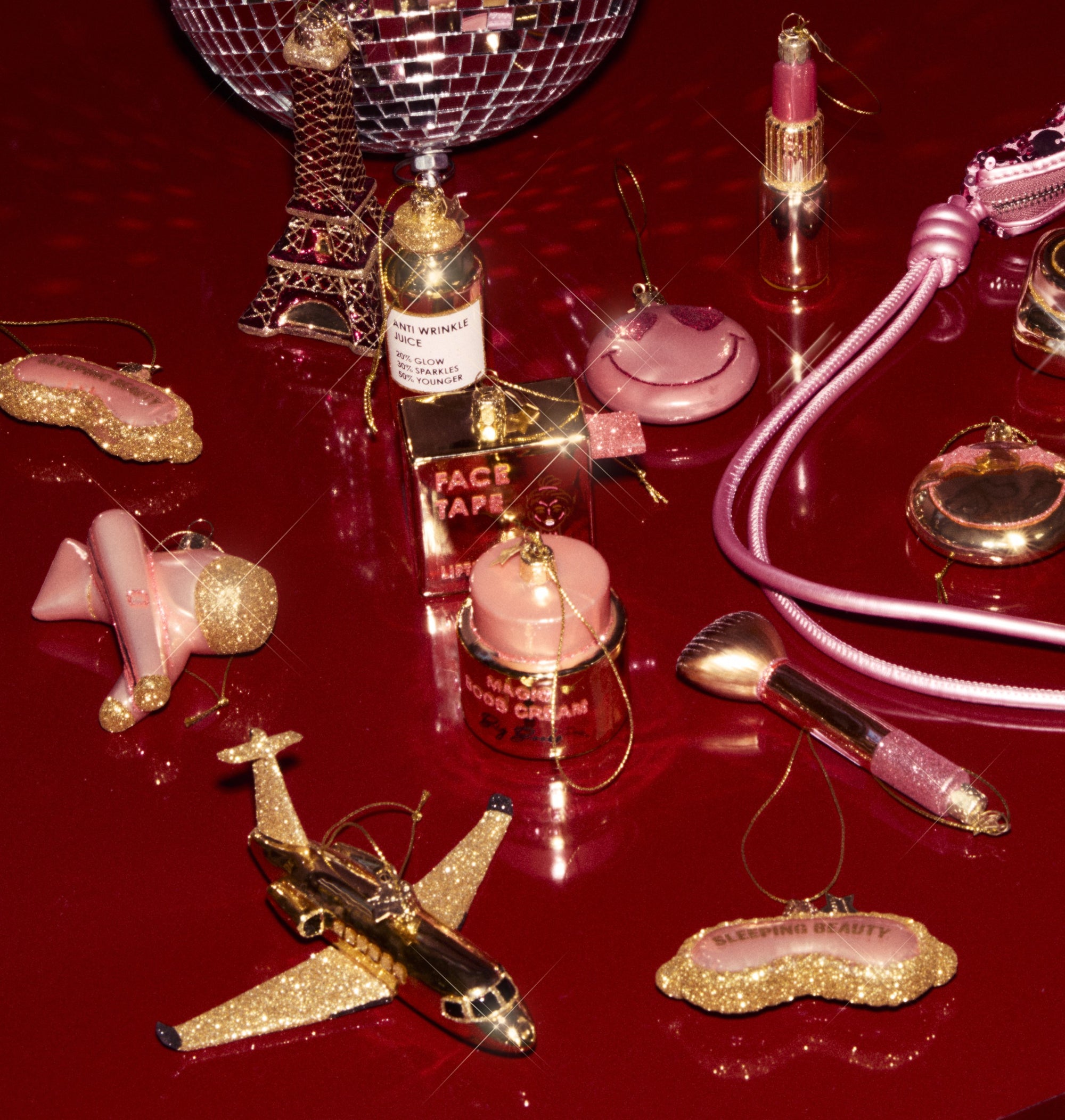 Kerst Ornament Vliegtuig Goud - Vondels