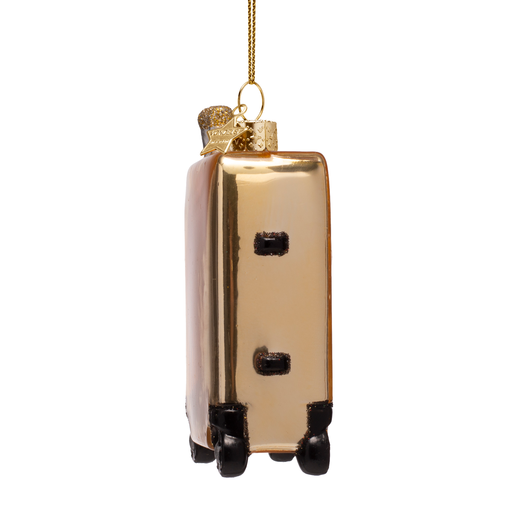Kerst Ornament Koffer Goud - Vondels