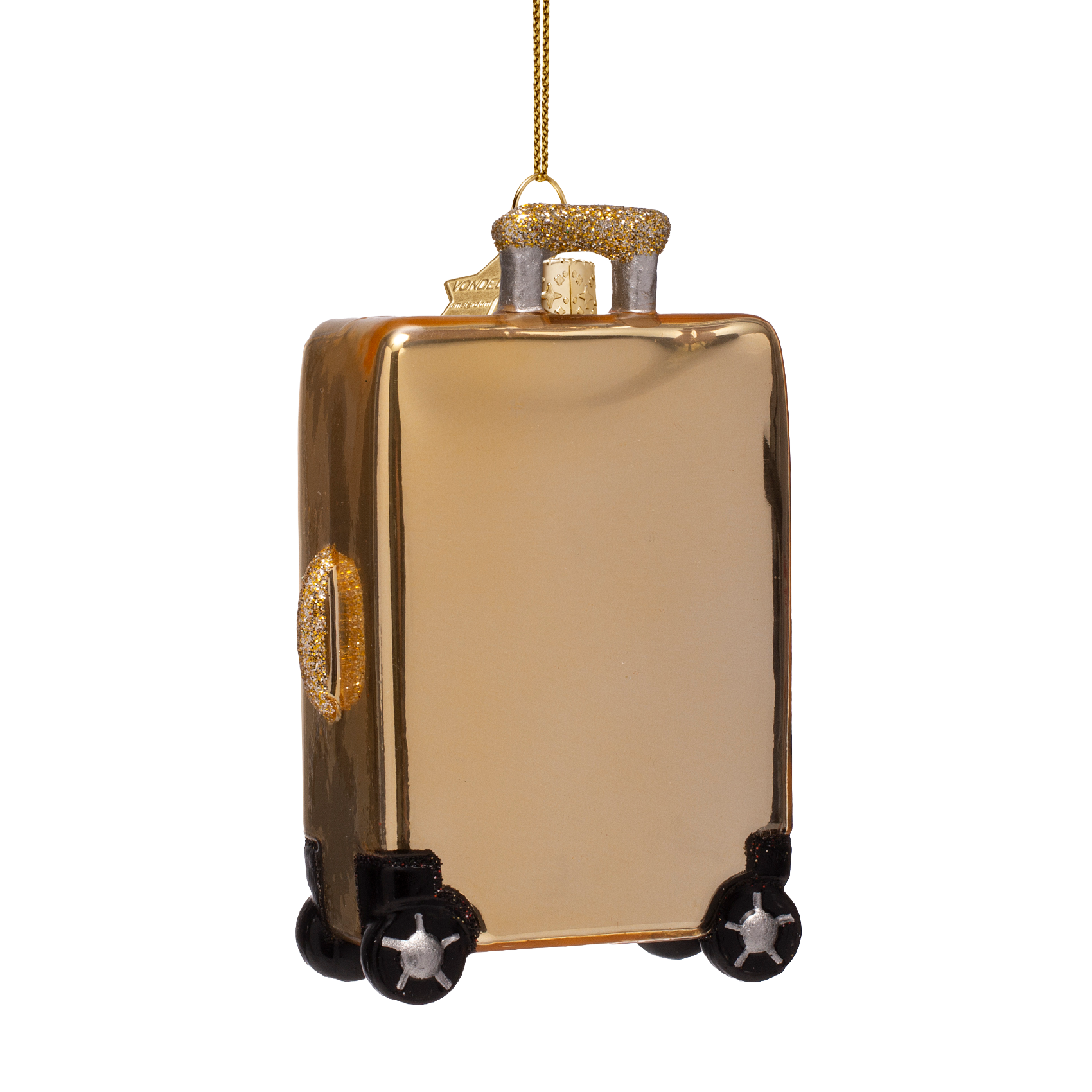 Kerst Ornament Koffer Goud - Vondels