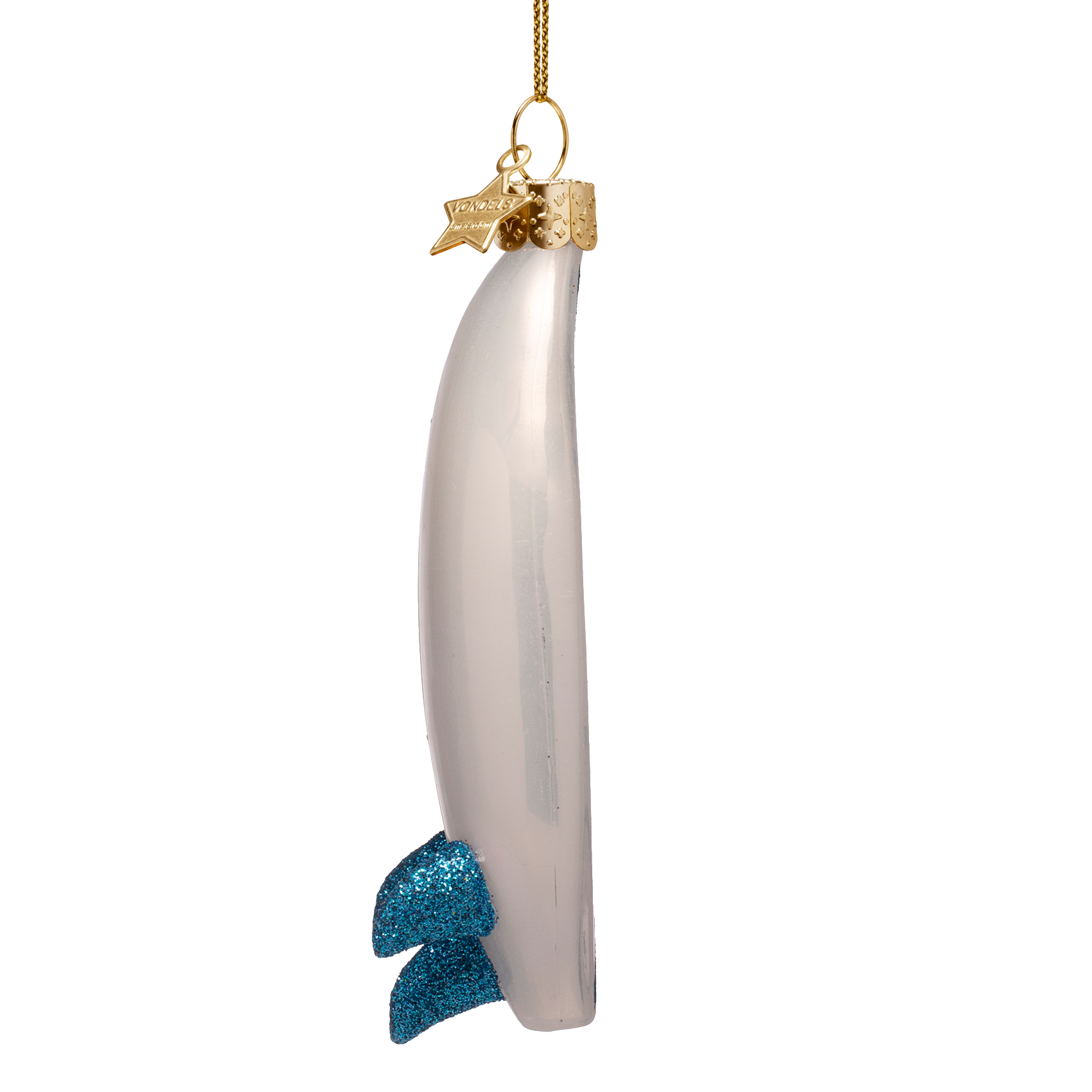 Kerst Ornament Surfplank Wit - Vondels