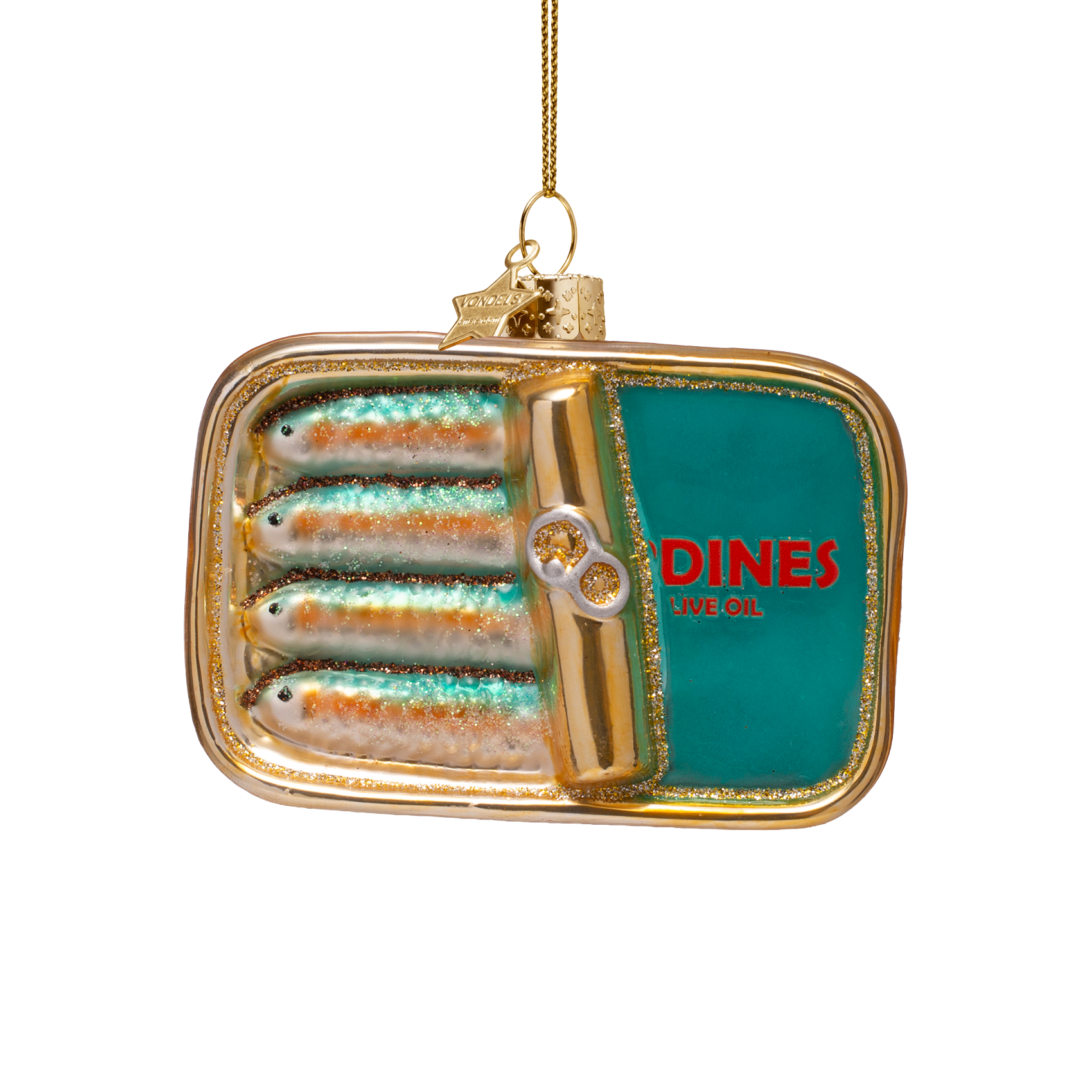 Kerst Ornament Blik Sardines - Vondels