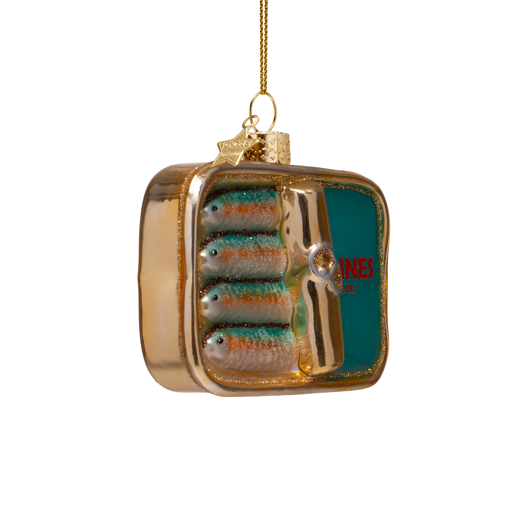 Kerst Ornament Blik Sardines - Vondels