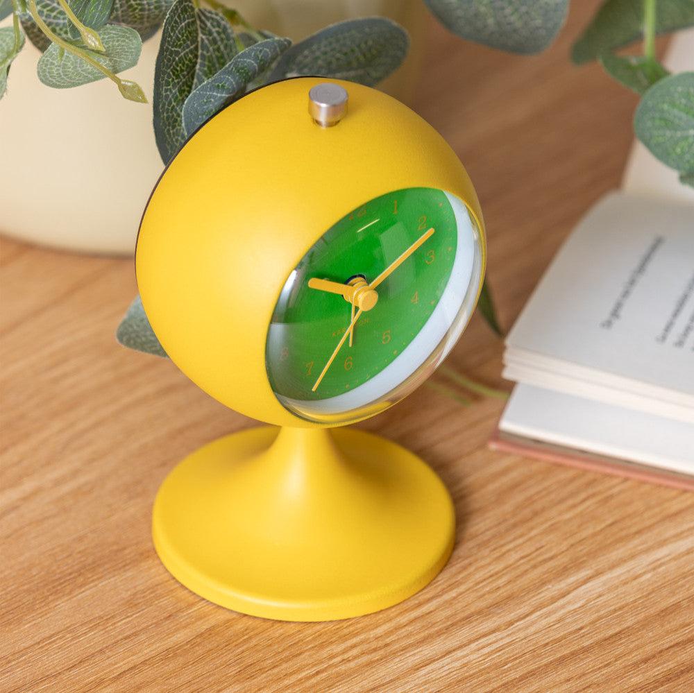 Alarm Clock Funky Retro Yellow - Karlsson