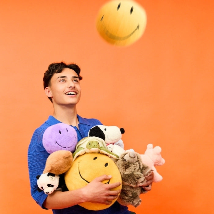 Knuffel Smiley ECO Fuzzy Geel – Bon Ton Toys