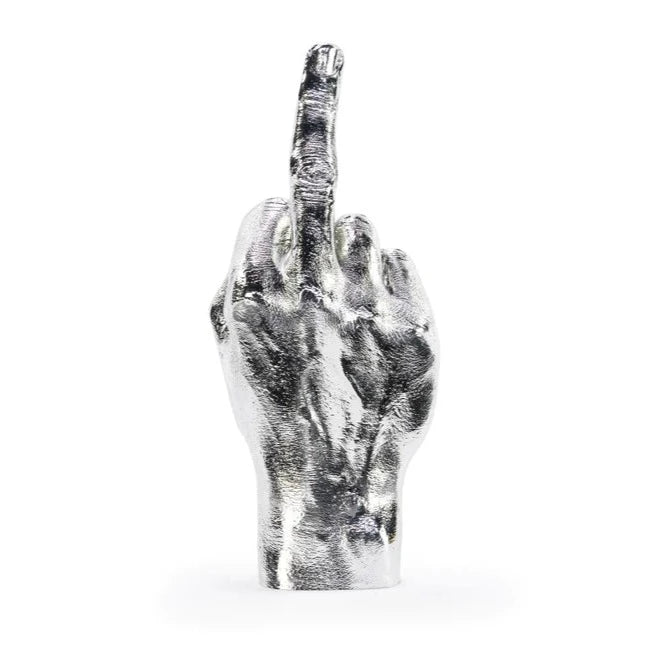 Sculpture The Finger Silver - Bitten