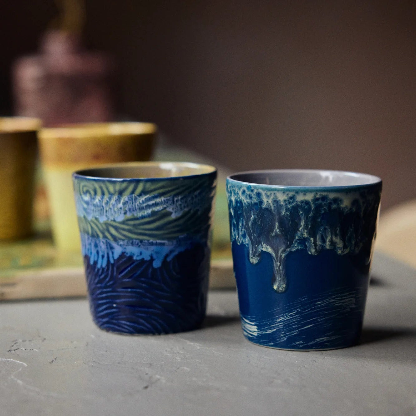 Mokken Lungo Van Gogh Starry Night - HKliving (Set van 2)