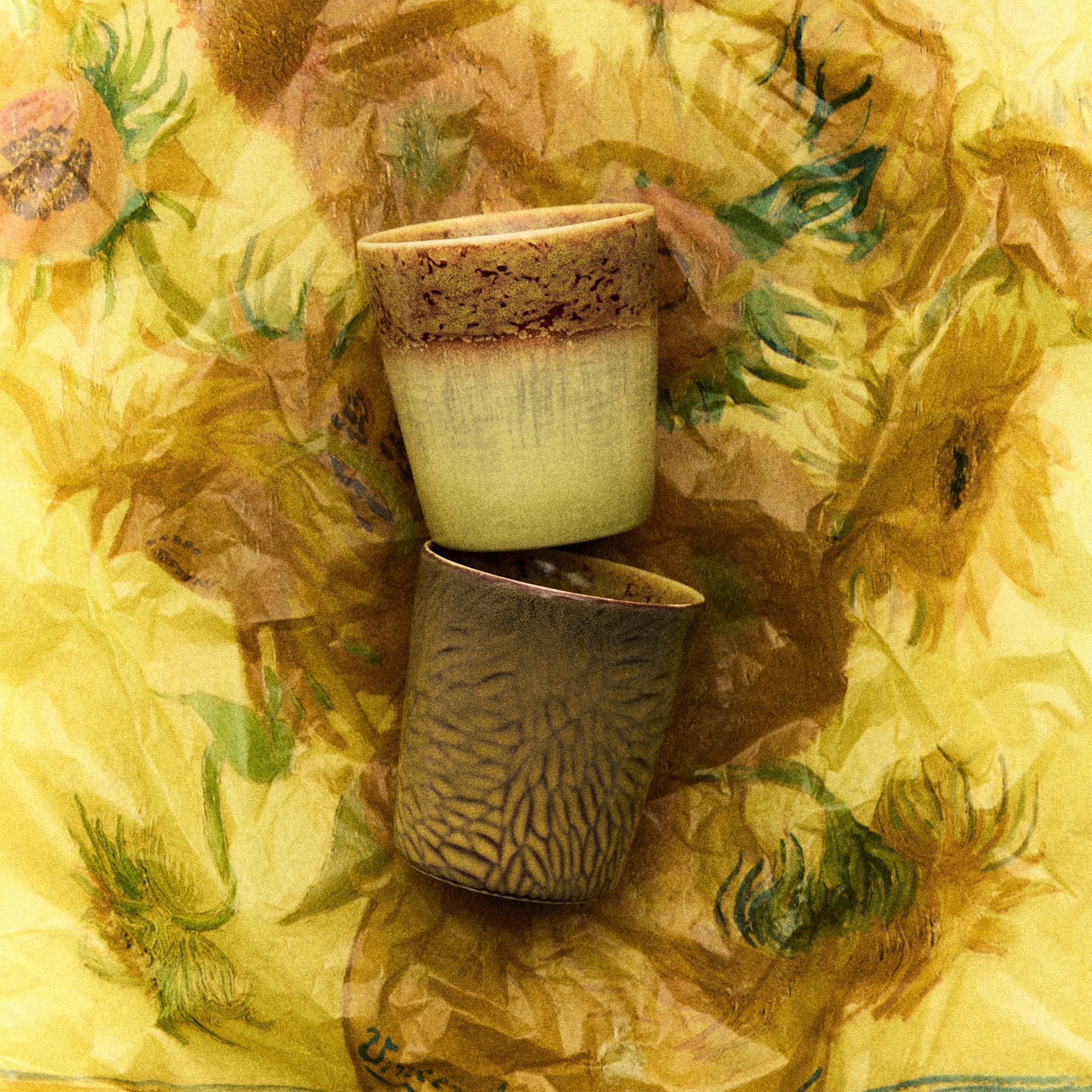 Mokken Lungo Van Gogh Sunflowers - HKliving (Set van 2)