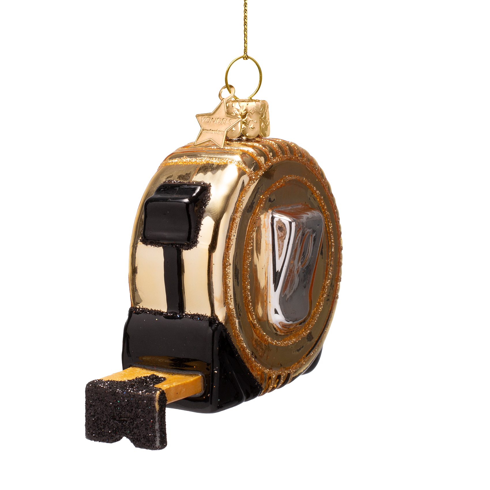 Christmas Ornament Measuring Tape Gold - Vondels