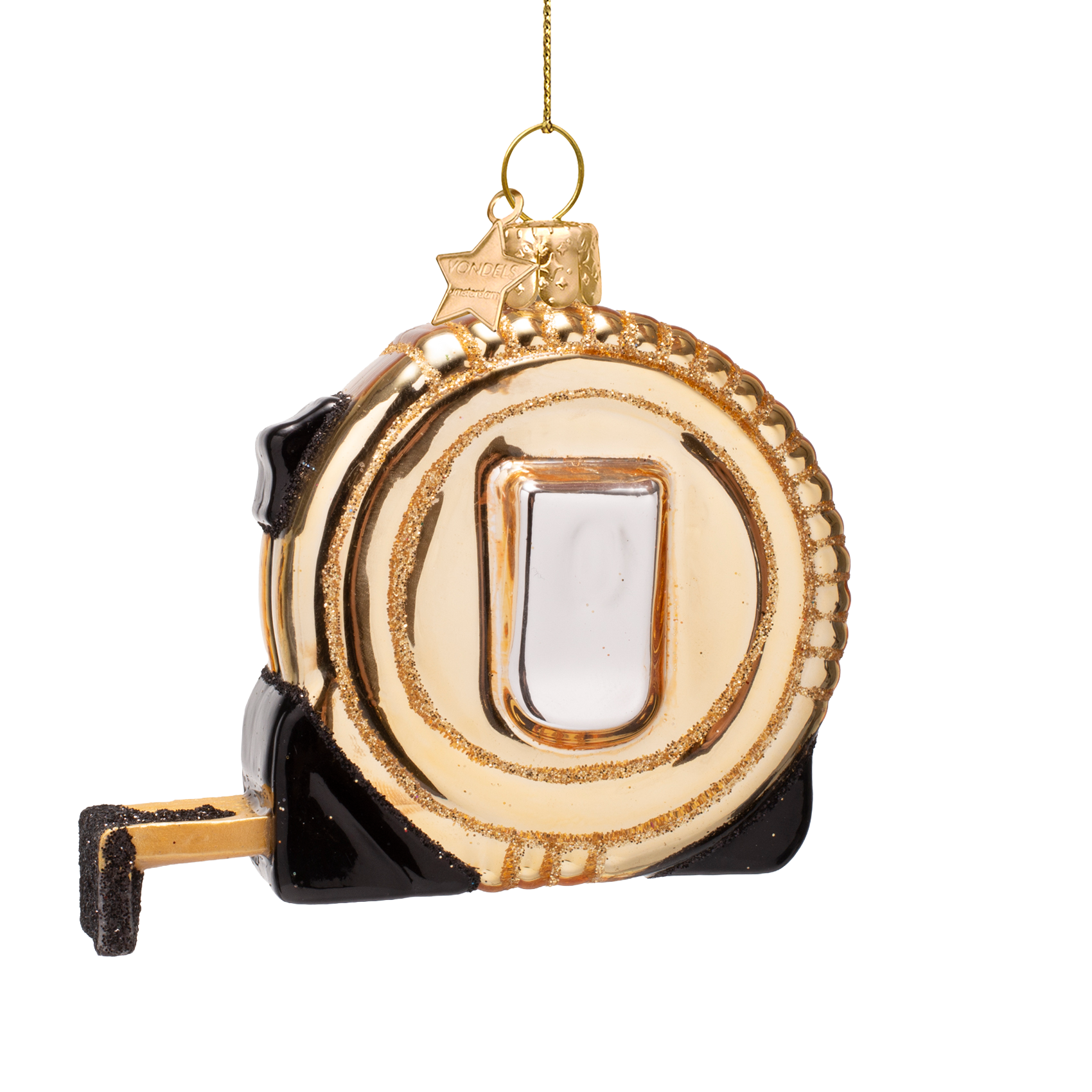 Christmas Ornament Measuring Tape Gold - Vondels