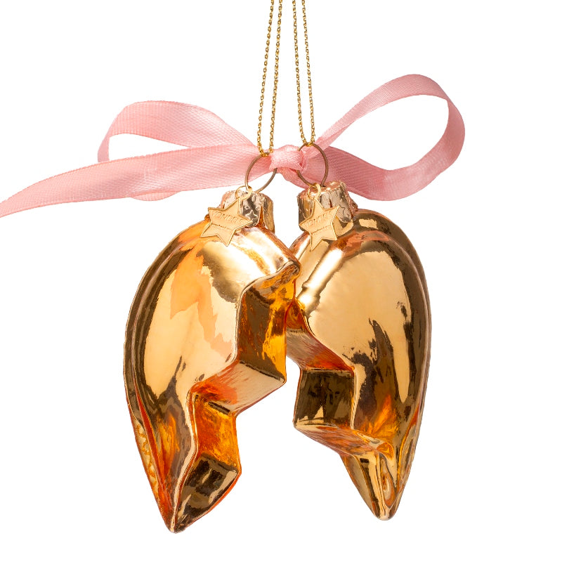 Kerst Ornament Gouden Set Love You Hart – Vondels
