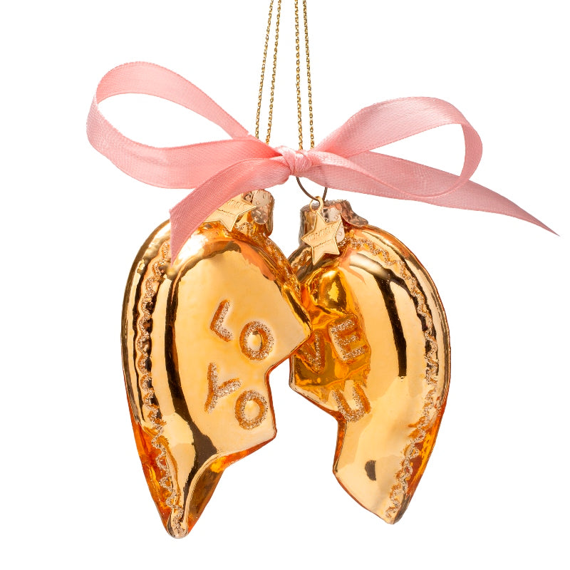 Kerst Ornament Gouden Set Love You Hart – Vondels