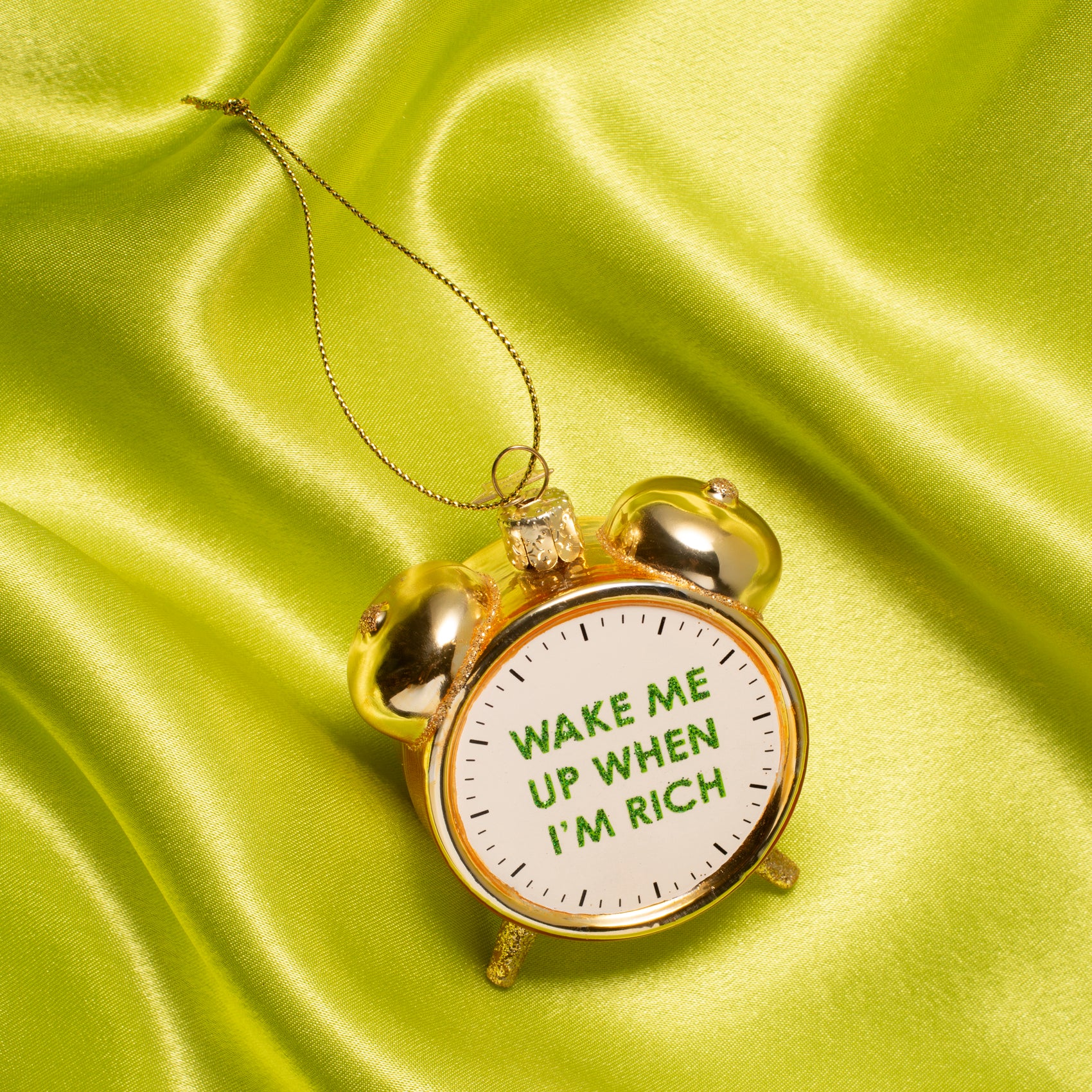 Christmas Ornament Alarm Clock Gold - Vondels
