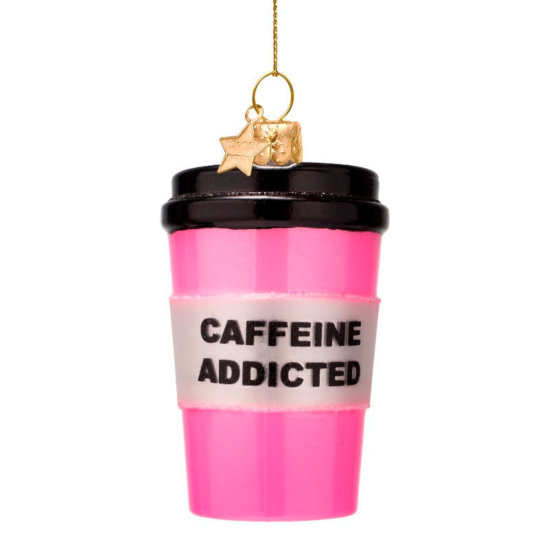 Kerst Ornament Roze Koffiebeker – Vondels