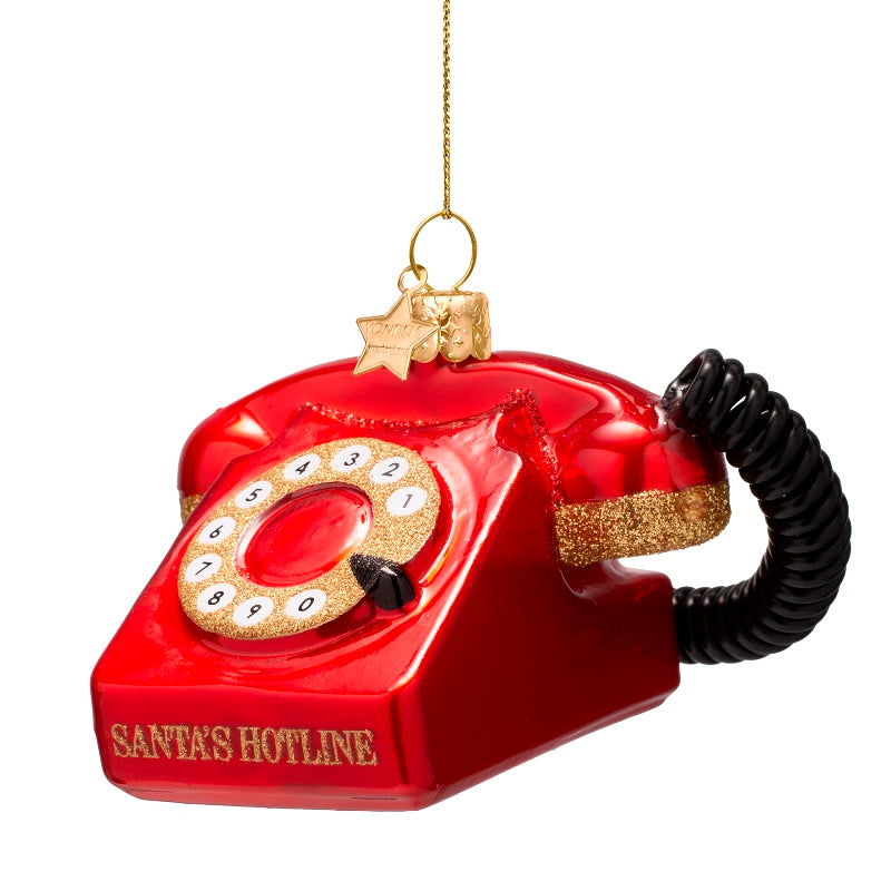 Kerst Ornament Vintage Telefoon - Vondels