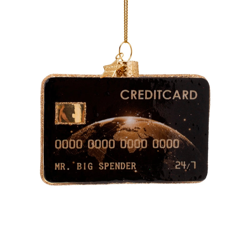 Kerst Ornament Zwarte Creditcard – Vondels