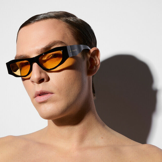 Sunglasses Colorado Black Yellow Lens OKKIA x SELETTI - Okkia