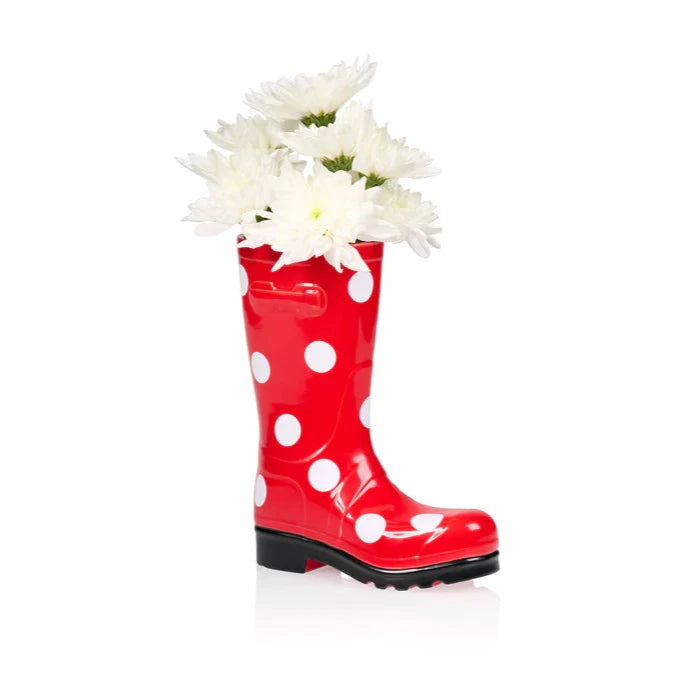 Vase Wellington Boot Red - Bitten 