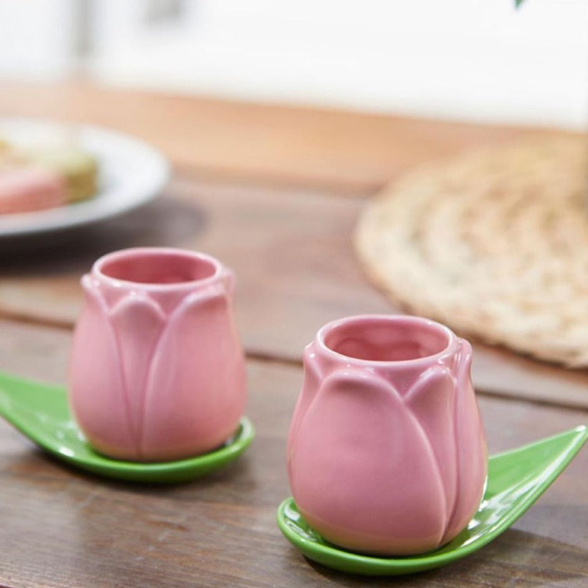 Mokken Set Koffie Tulp Roze - Balvi