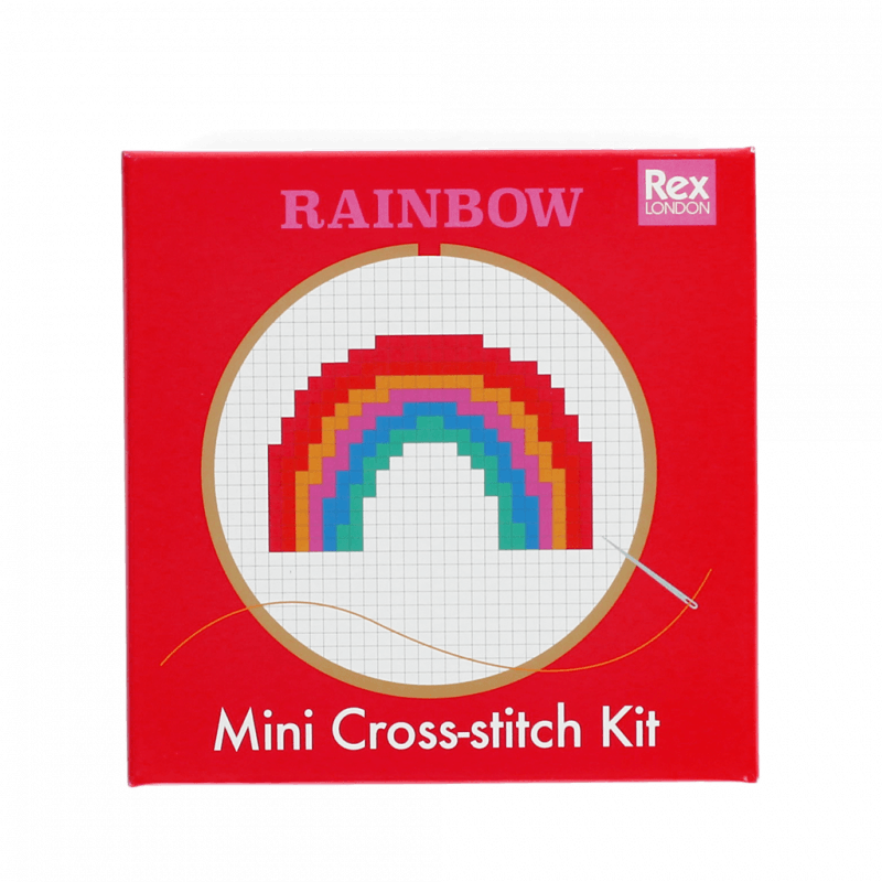 Mini Embroidery Kit Cross Stitch Regenboog - Rex London