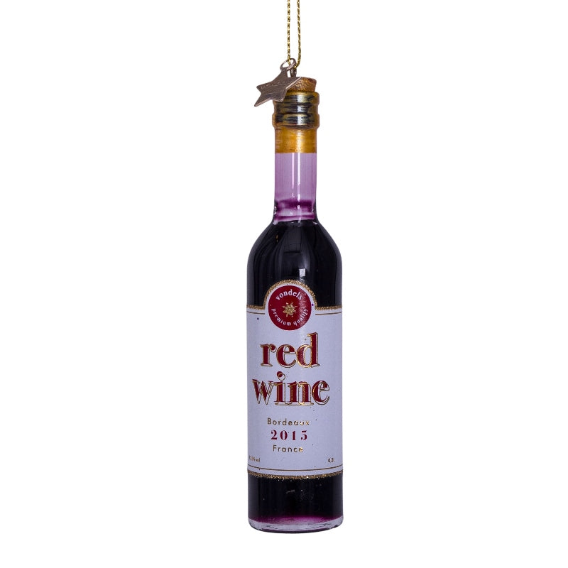 Kerst Ornament Fles Rode Wijn – Vondels