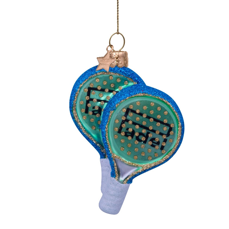 Kerst Ornament Groen Padelracket – Vondels
