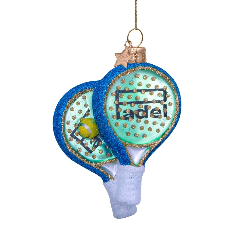 Kerst Ornament Groen Padelracket – Vondels