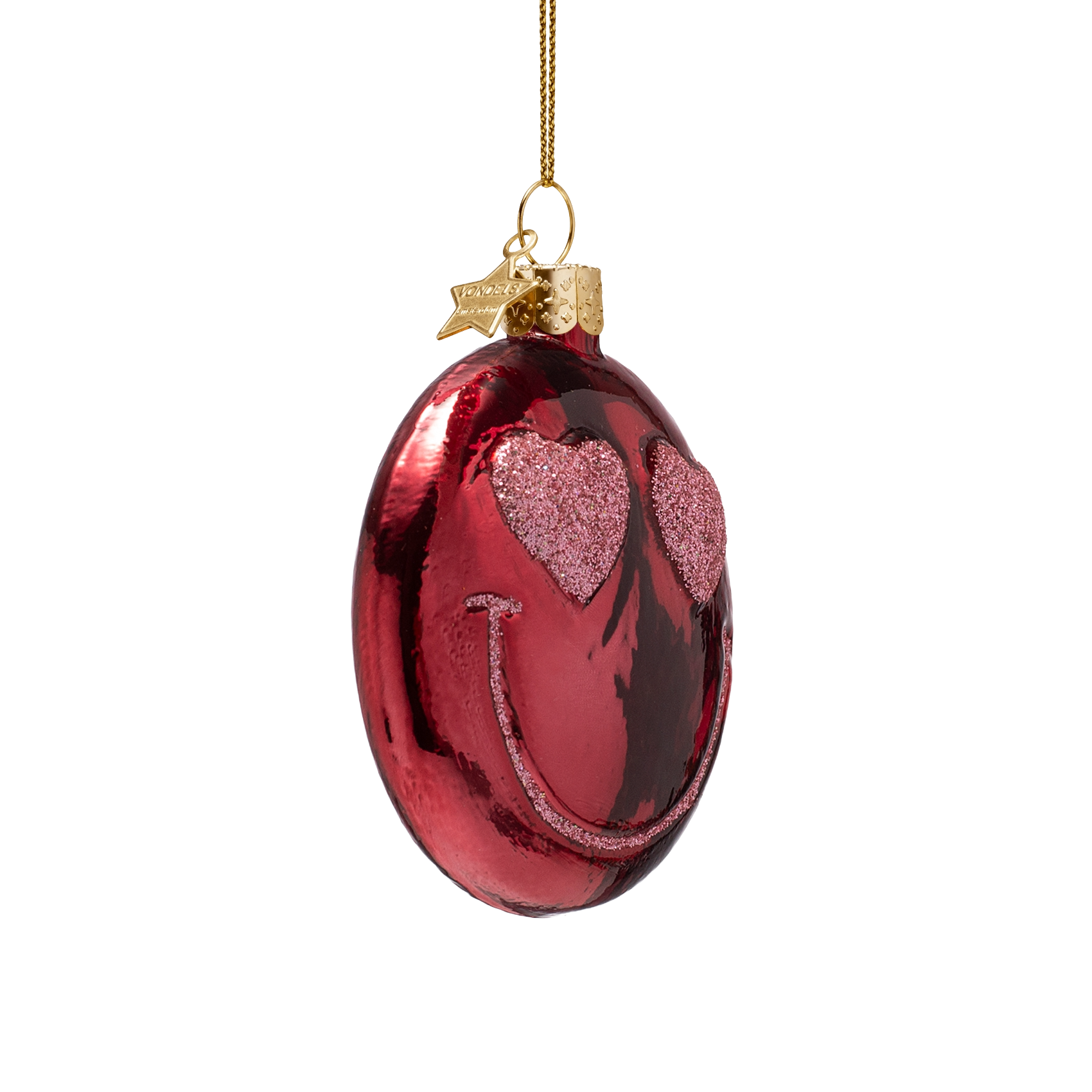 Christmas Ornament Smiley Heart Eyes - Vondels