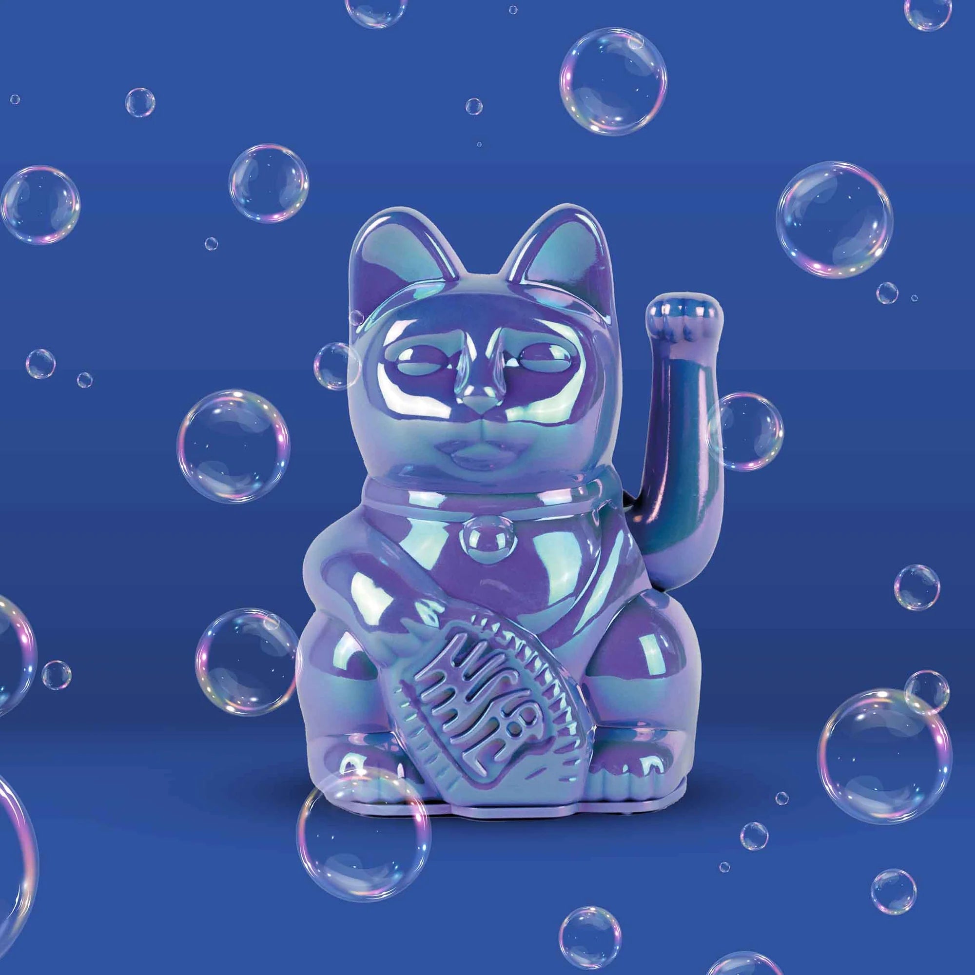 Lucky Cat Shiny Bubble Blue - Donkey