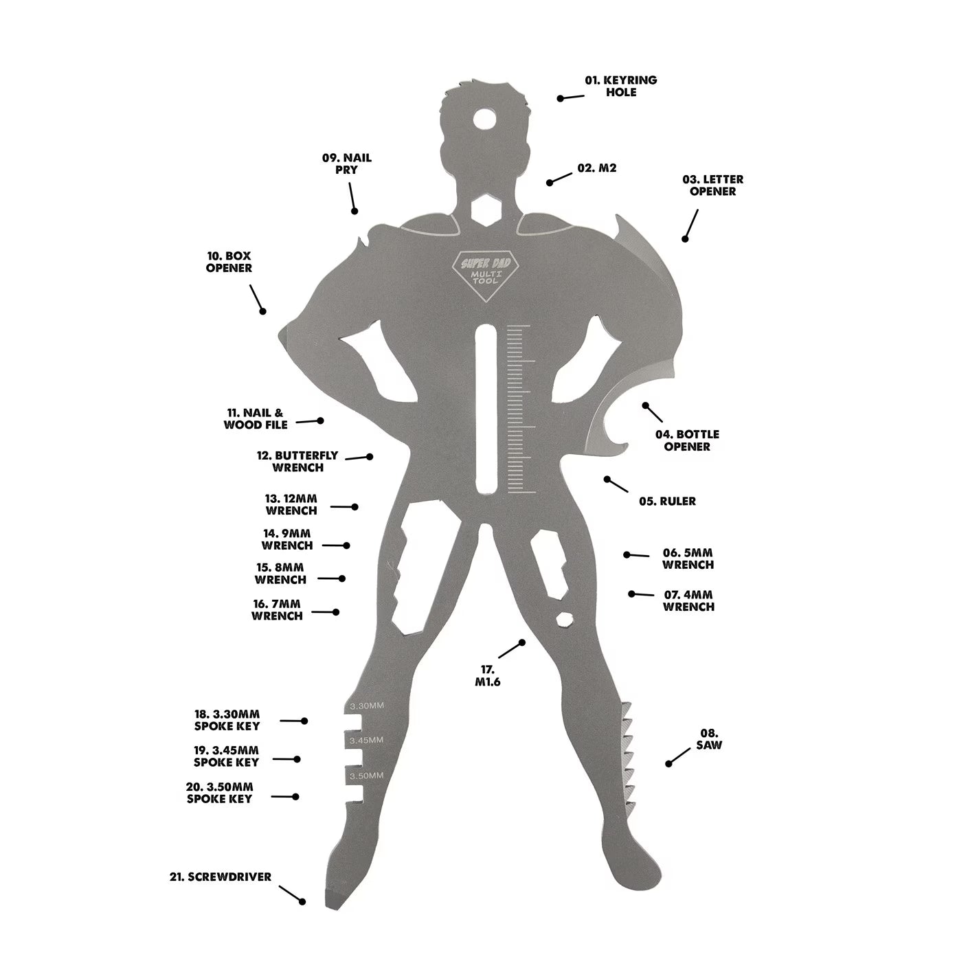 Multitool Super Dad - Gift Republic