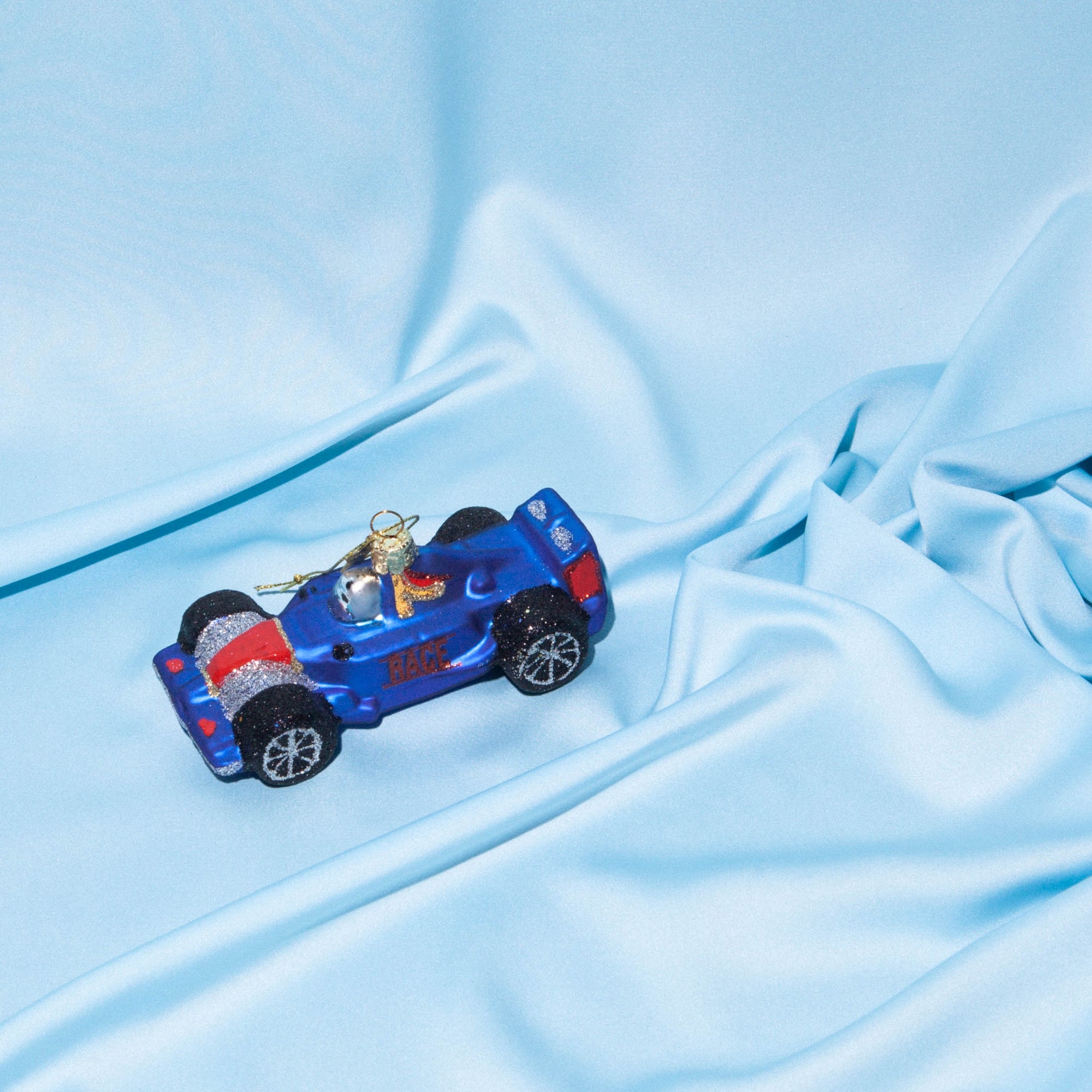 Christmas Ornament Racing Car Blue - Vondels