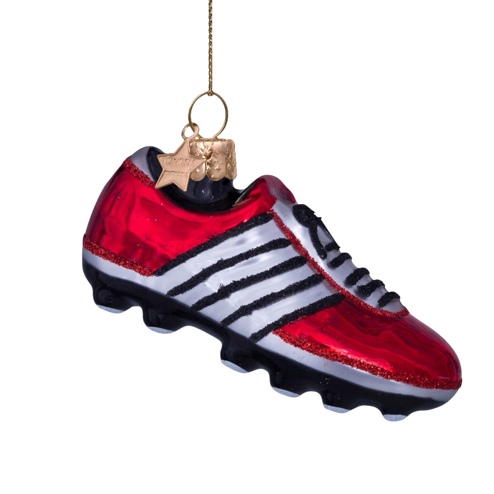 Christmas Ornament Football Boot Red - Vondels