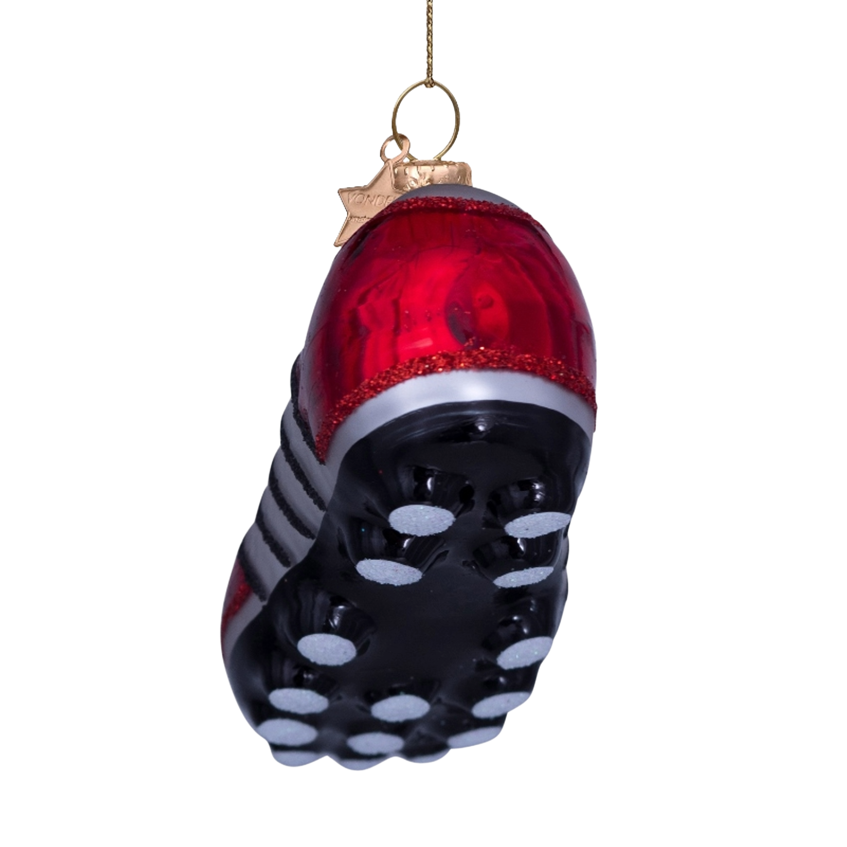 Christmas Ornament Football Boot Red - Vondels