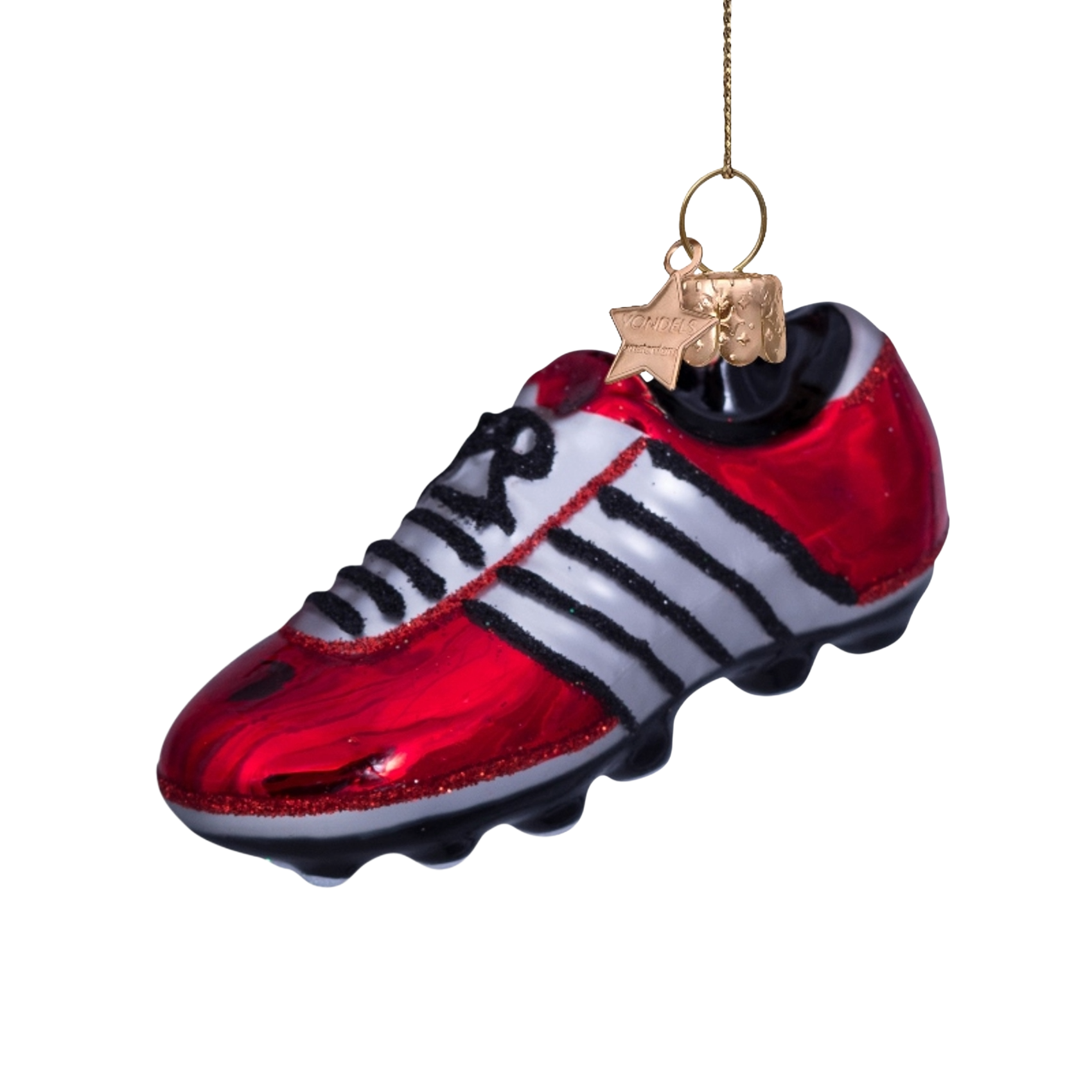 Christmas Ornament Football Boot Red - Vondels