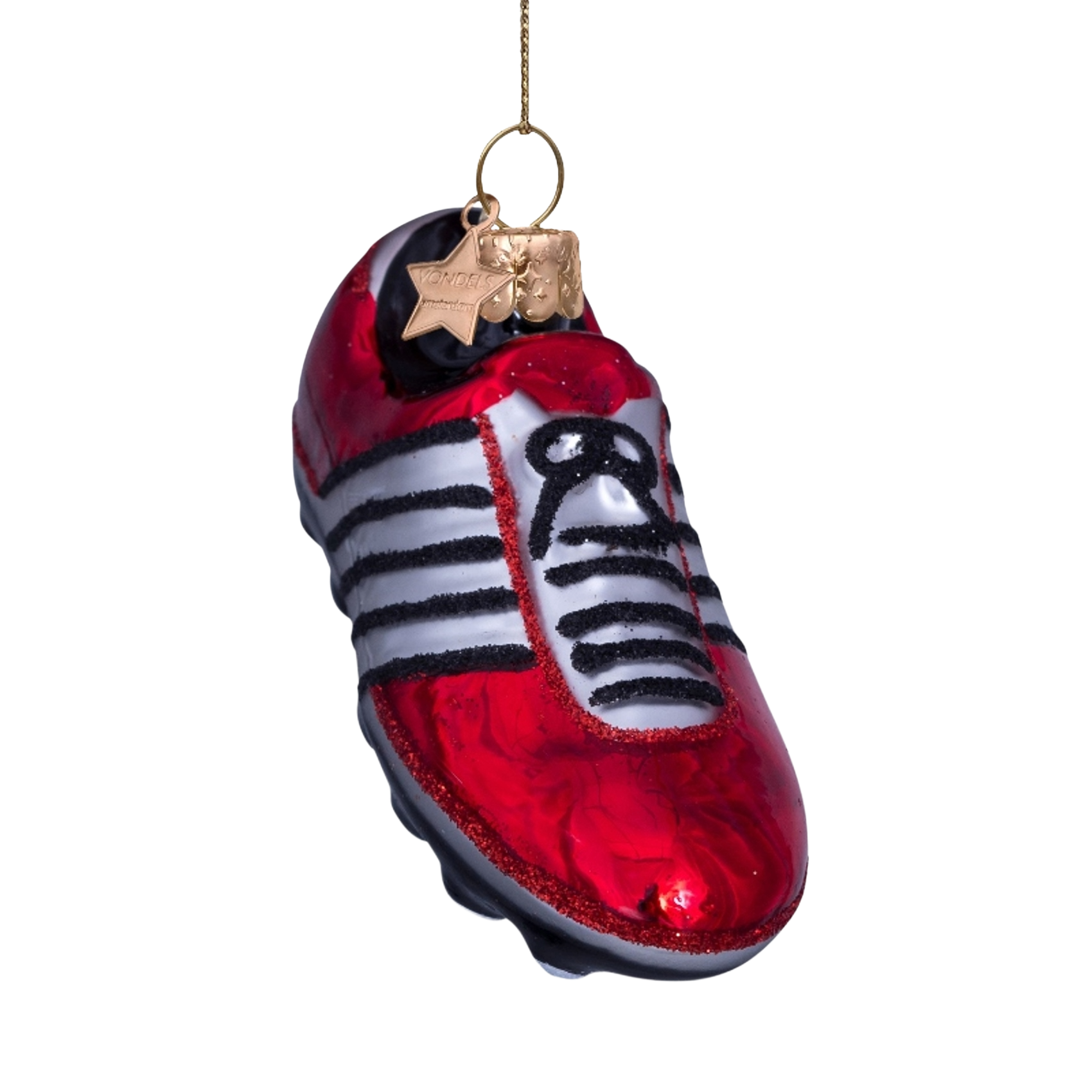 Christmas Ornament Football Boot Red - Vondels