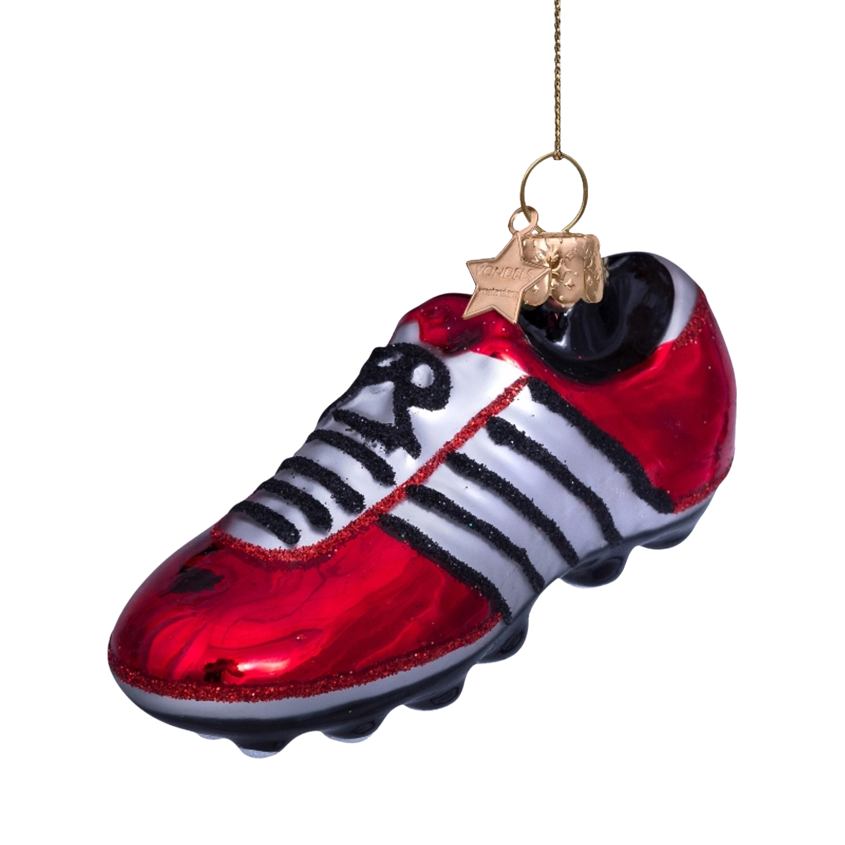 Christmas Ornament Football Boot Red - Vondels