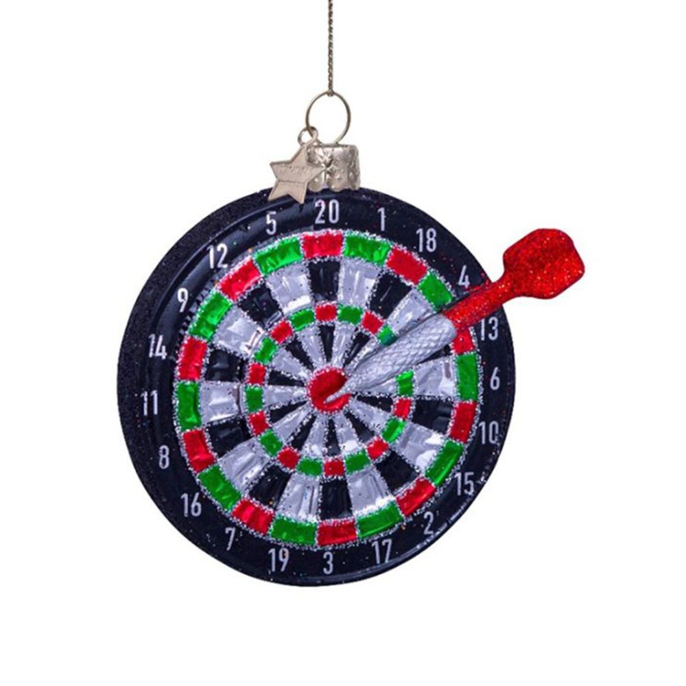 Kerst Ornament Dartbord Zwart - Vondels
