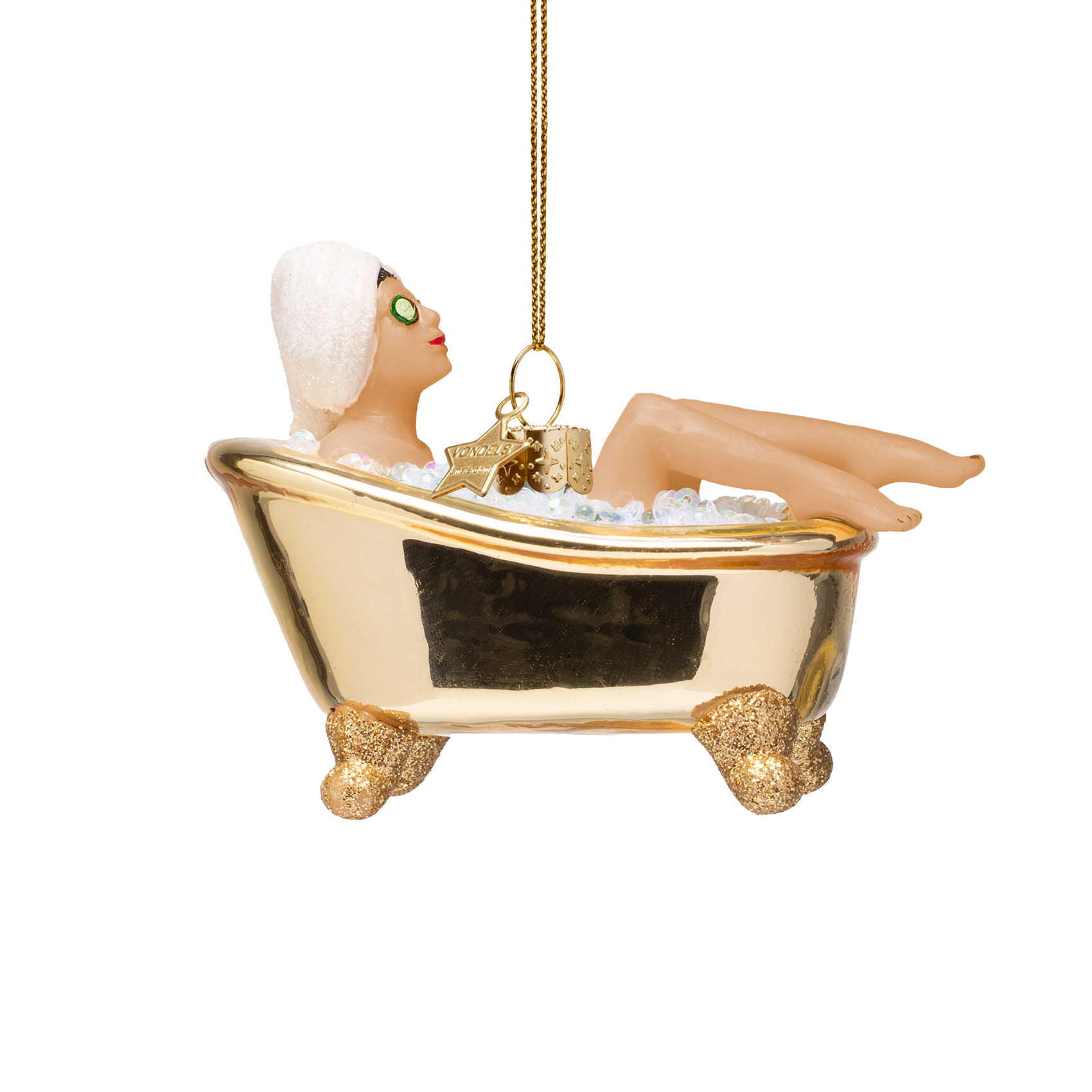 Christmas Ornament Woman in Golden Bath - Vondels