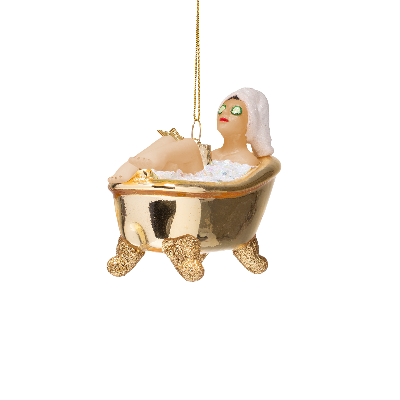 Christmas Ornament Woman in Golden Bath - Vondels