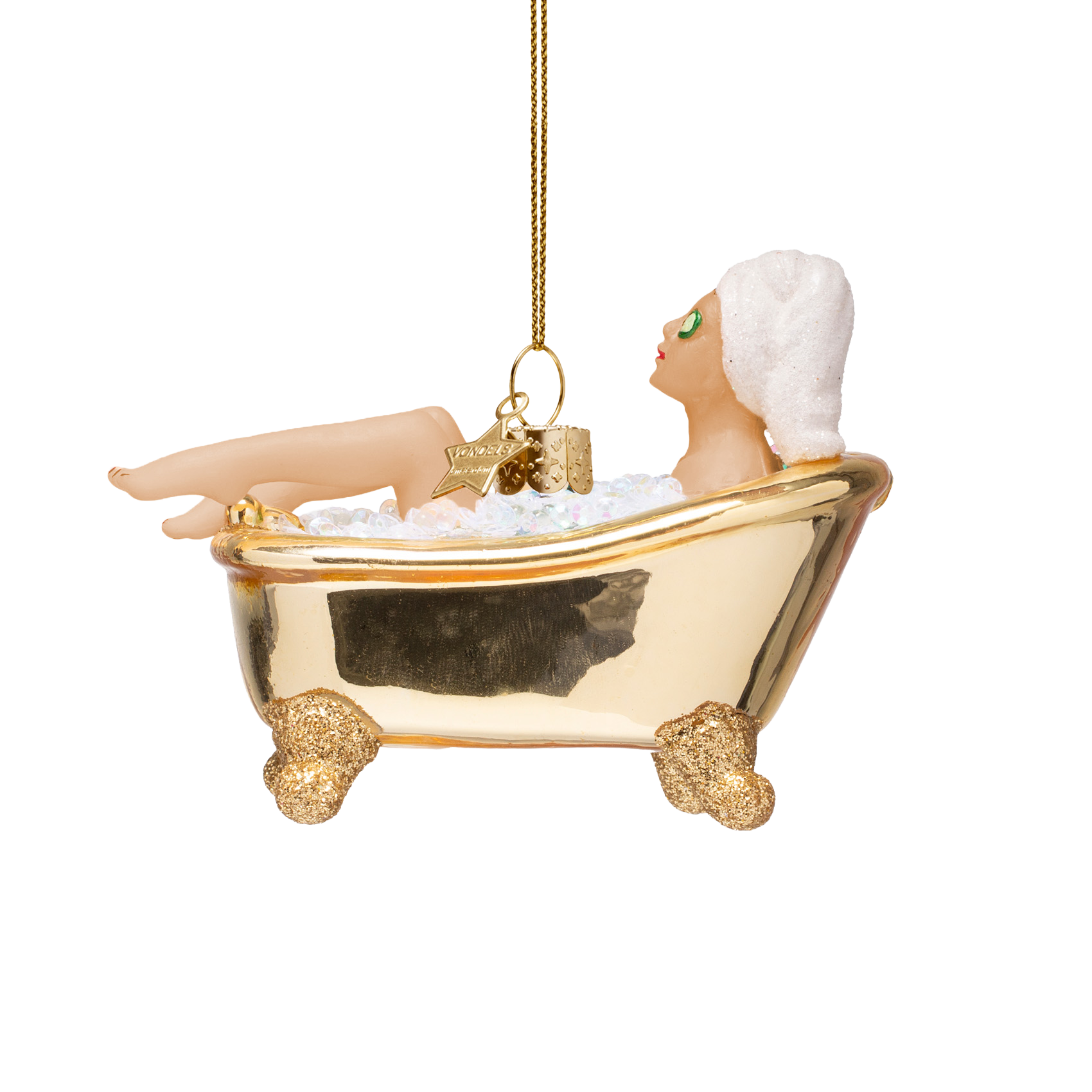 Christmas Ornament Woman in Golden Bath - Vondels
