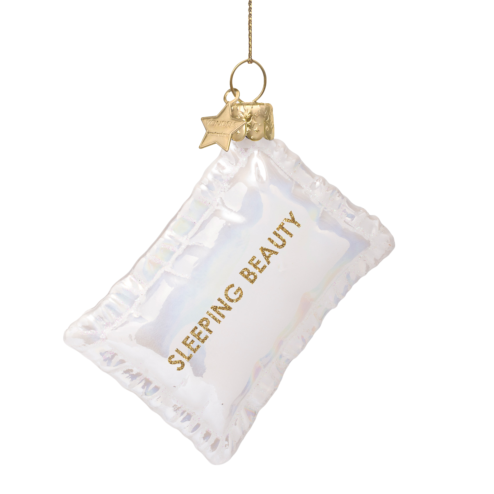 Kerst Ornament Kussen Wit - Vondels